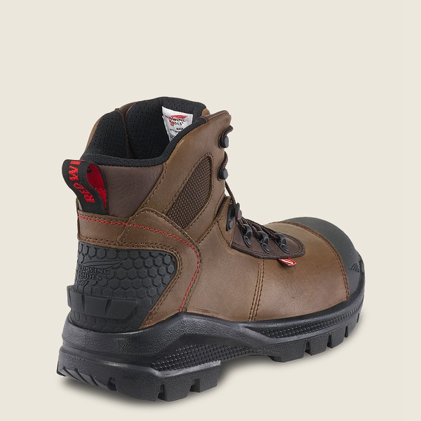 Red Wing Safety Boots Crv™ - 6-Inch Toe - Brune/Svart - Herre 1068-LDYUQ